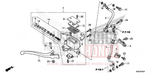 FRONT BRAKE MASTER CYLINDER (ABS) SH150ADSE de 2014